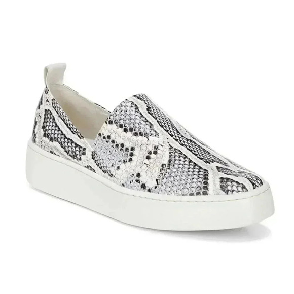 Vince Saxon Snakeskin Embossed Leather Platform - Picture 1 of 12